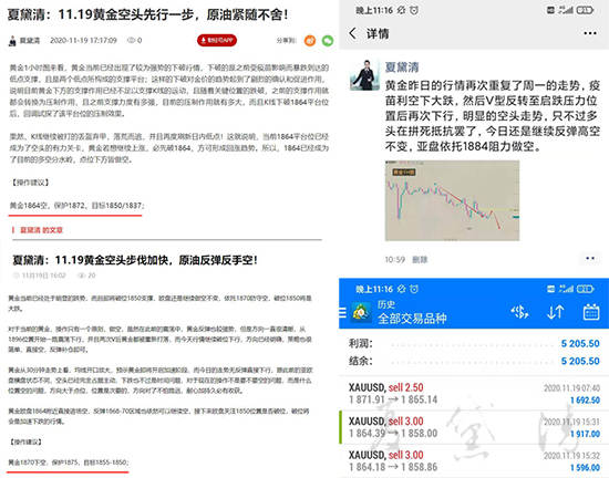 夏黛清：11.20黄金走低步伐未停下，原油反弹看涨！