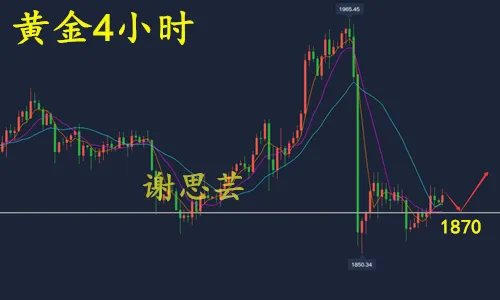 谢思芸：黄金周线收官开始反弹上涨！不用多说直接做多！