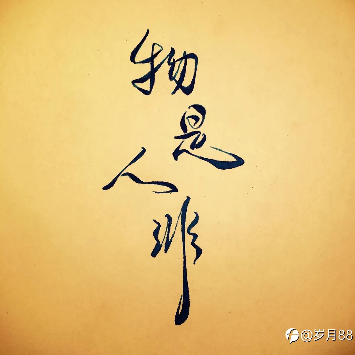 物是人非