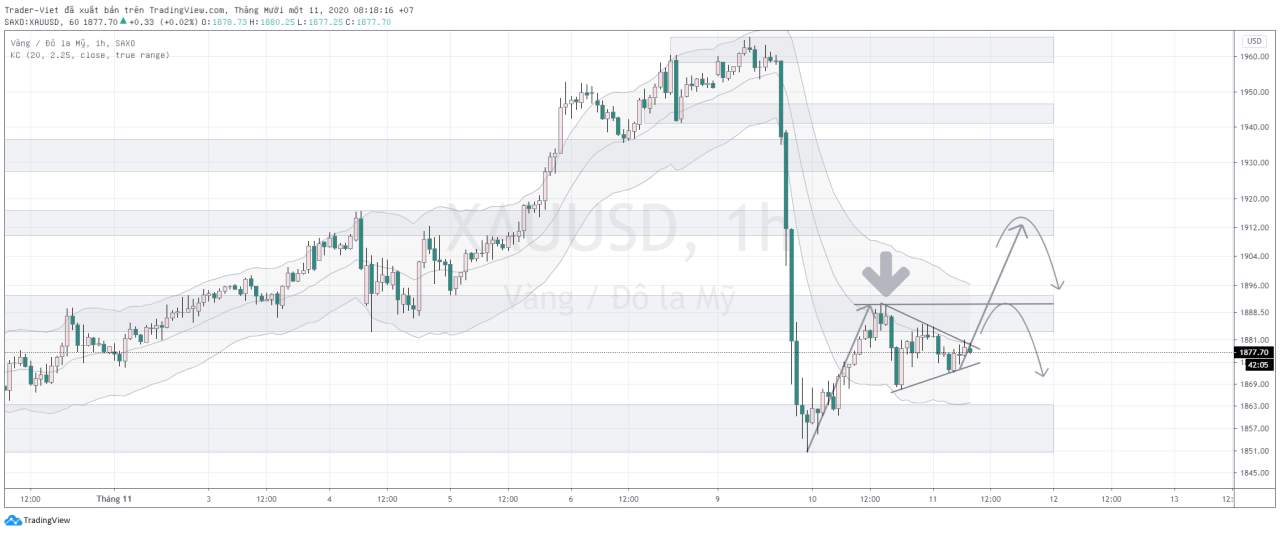 Phân tích Vàng và Forex đầu ngày 11/11 - Một số mô hình và vùng giá cần lưu ý