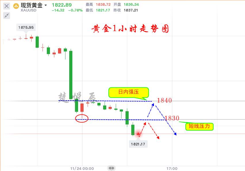 楚悦辰：11.24黄金瀑布式暴跌，多单还有机会吗？