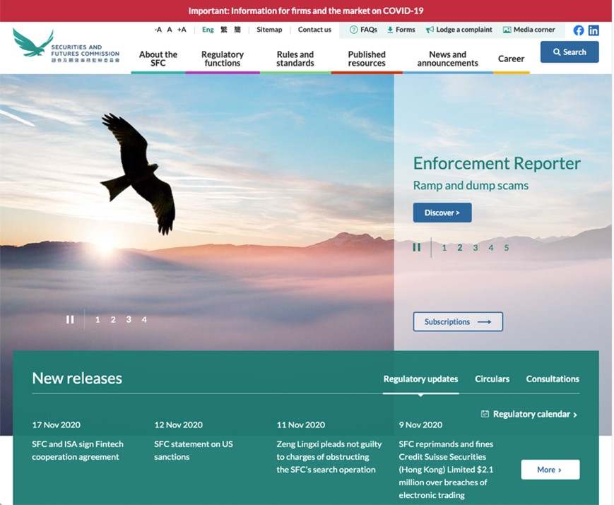 REVIEW - The Hong Kong Securities and Futures Commission