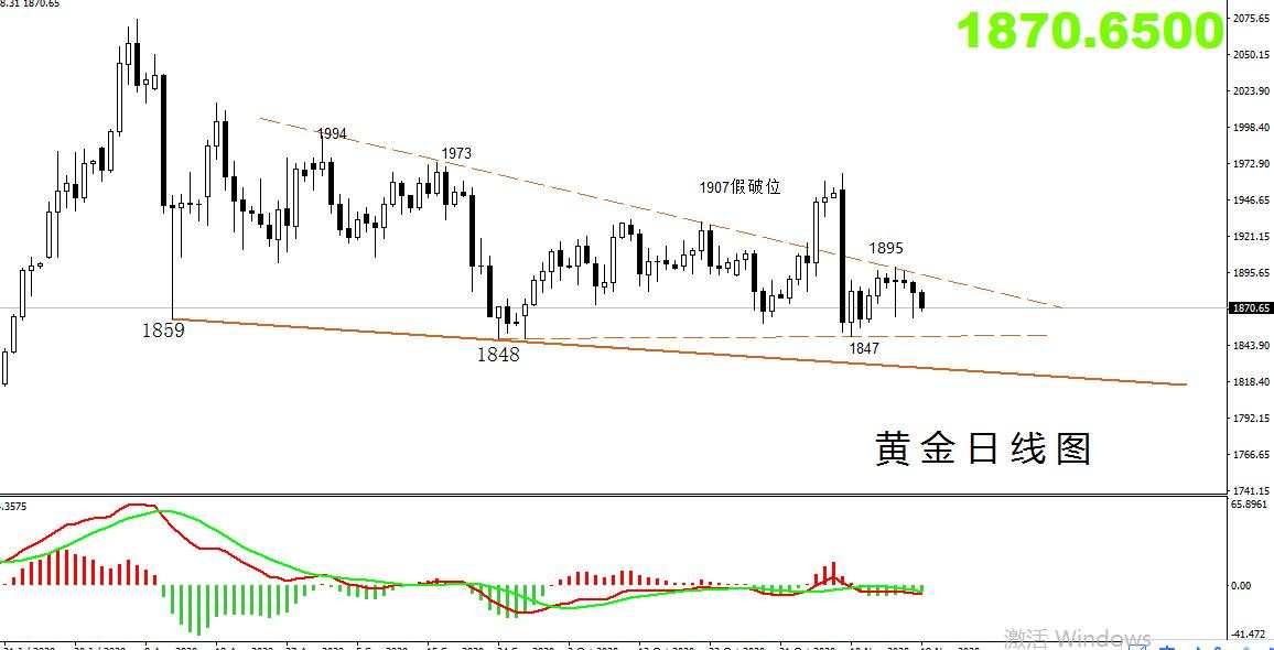 【黄金篇】：疫苗利好消息逐渐被消化，看似弱势的黄金另藏玄机！