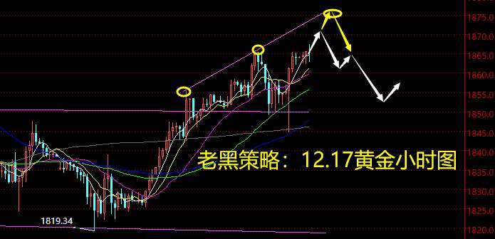 老黑策略：12.17黄金分析策略