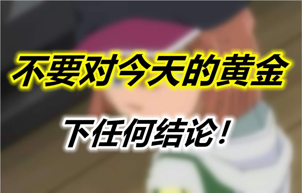 不要对今天的黄金下任何结论！