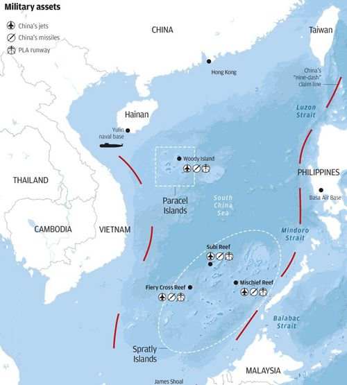中国军事杂志警告：中国的南海军事基地“易受攻击 在战争中毫无用处”