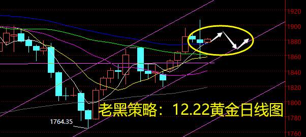 老黑策略：12.22黄金分析策略