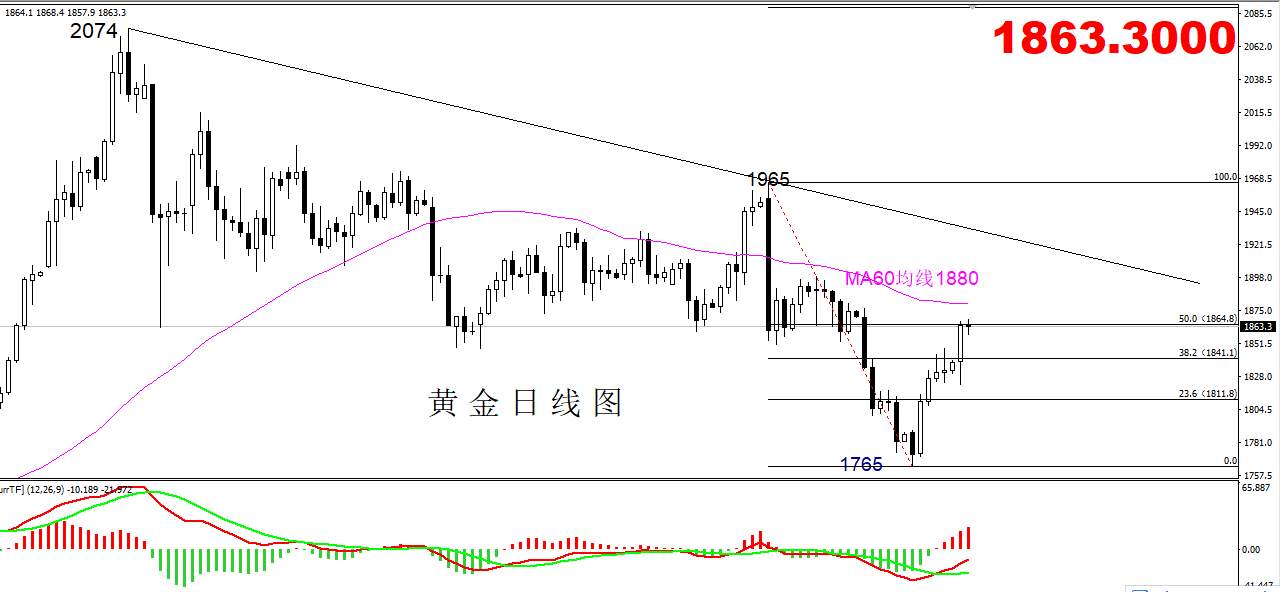 【黄金篇】：黄金日线是在悄悄造底吗？