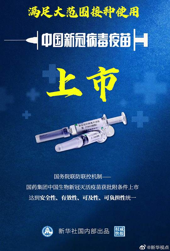 重磅！中国宣布新冠病毒疫苗已获批上市