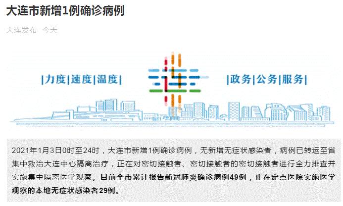 大连疫情最新消息！大连市新增1例本土确诊病例、为培训学校老师 病例详情公布