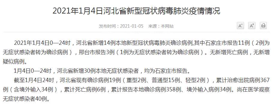 河北疫情最新消息！河北新增14例本土确诊病例 其中石家庄市11例、邢台市3例；石家庄市新增30例本地无症状感染者 河北省这一地区调整为高风险地区