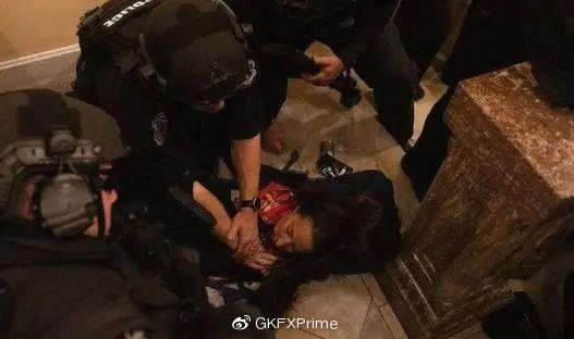 GKFXPrime：突发！美国国会沦陷，已有1人中枪身亡