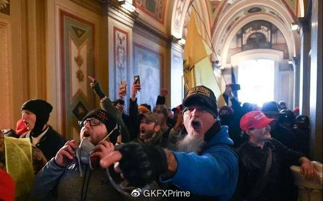 GKFXPrime：突发！美国国会沦陷，已有1人中枪身亡