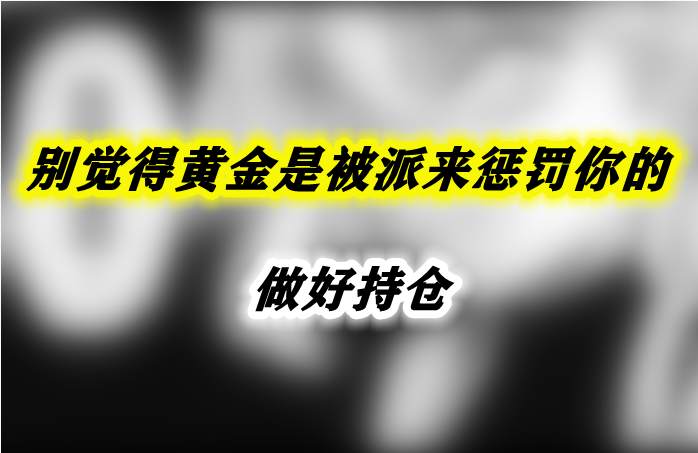 别觉得黄金是被派来惩罚你的，做好持仓