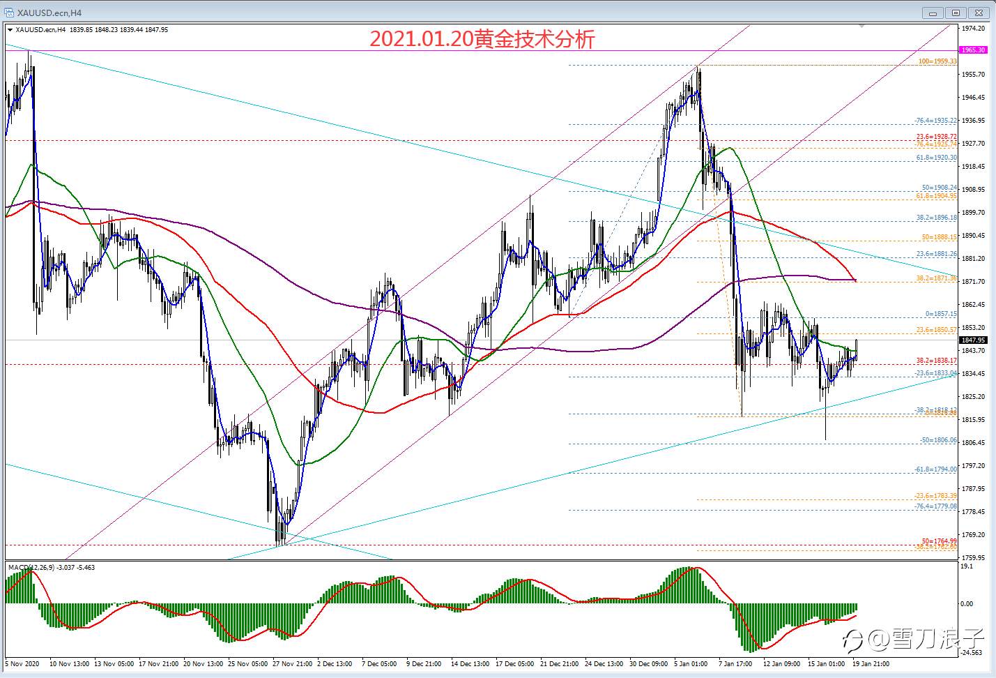 2021.01.20黄金技术分析