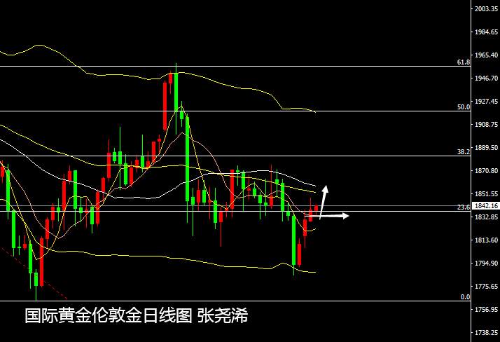 张尧浠：黄金冲高回落支撑仍强，多头仍可看涨至1850
