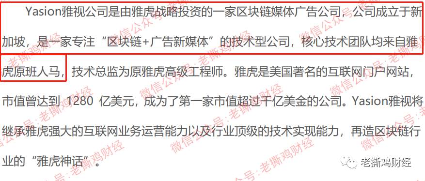 雅视Yasion连公司都不存在，你告诉我是雅虎投资的？
