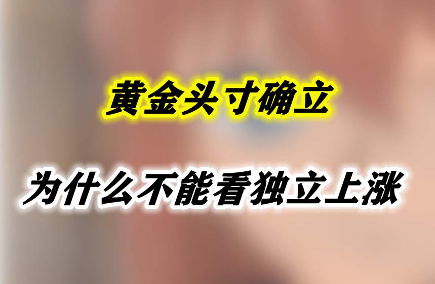 黄金头寸确立，为什么不能看独立上涨？