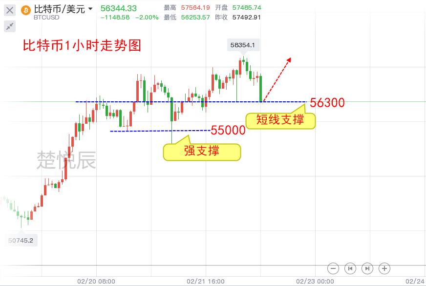 楚悦辰：2.22比特币以太坊回踩都是进场的机会，继续看新高