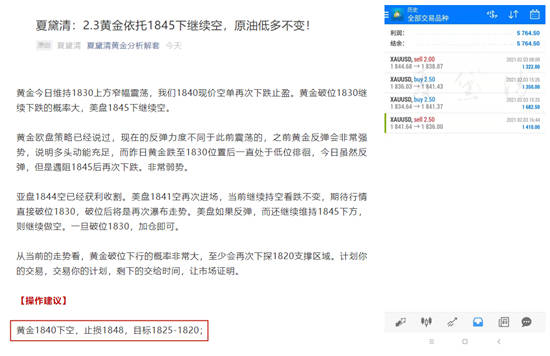夏黛清：2.4黄金空头接力下滑，请系好安全带！油多！