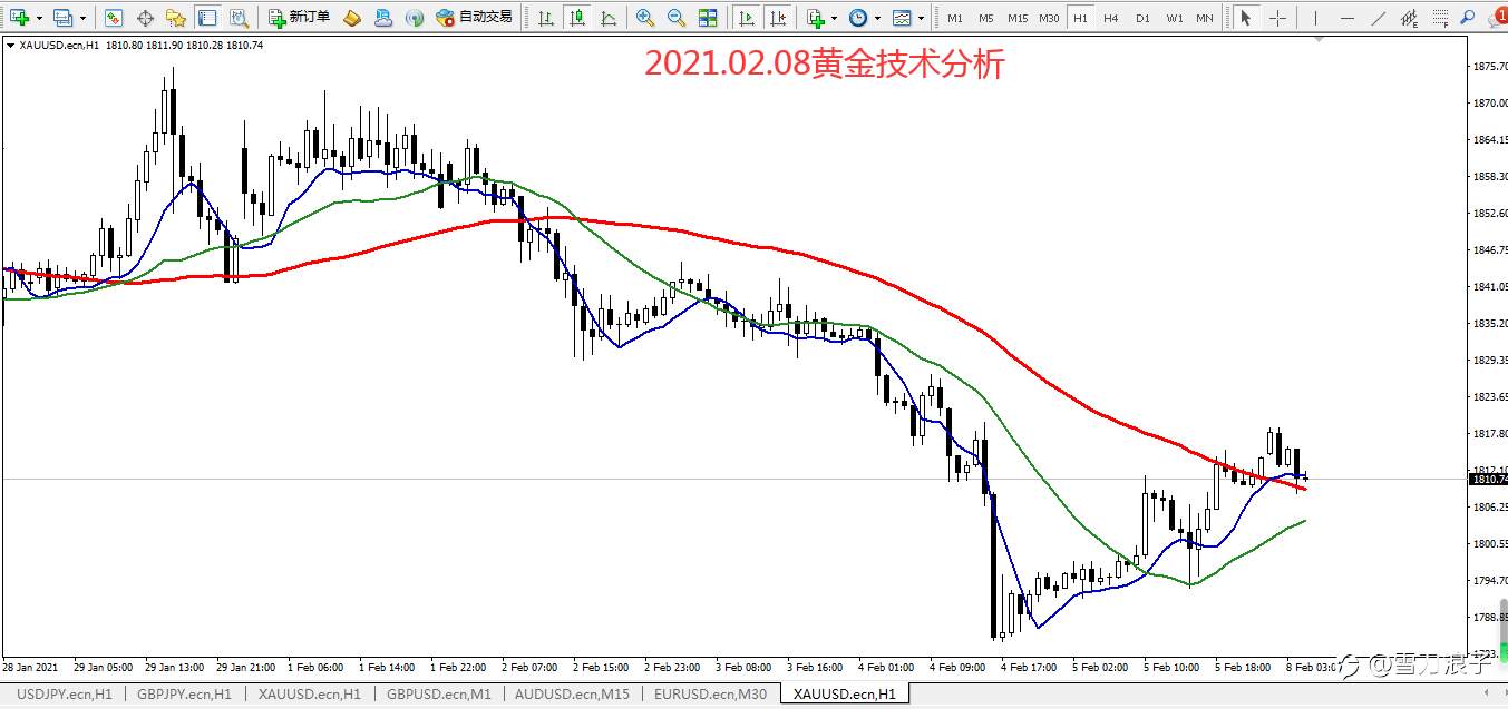 2021.02.08黄金技术分析