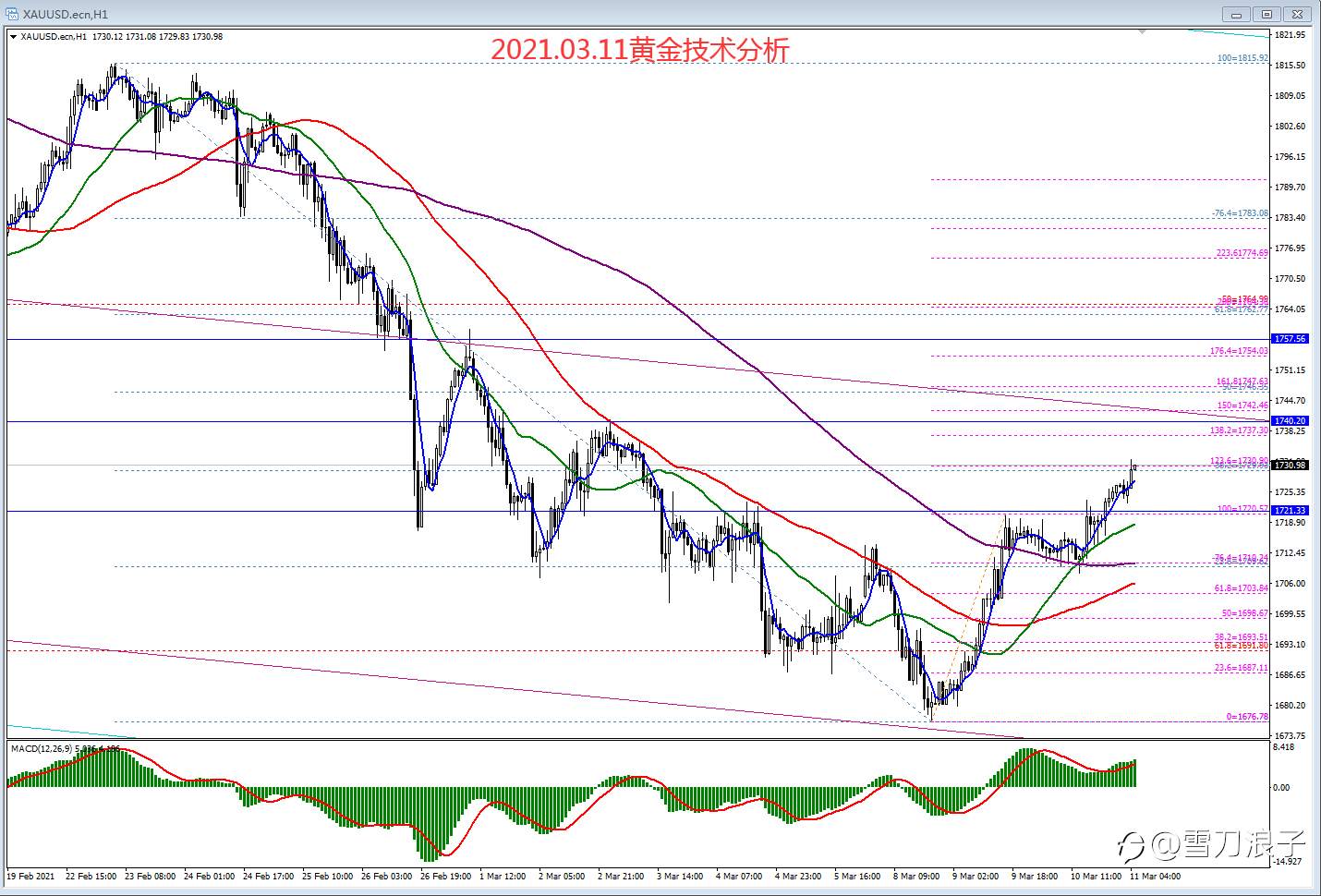 2021.03.11黄金技术分析