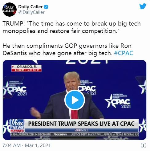 特朗普CPAC演讲的那些瞬间！“从美国第一到美国最后”——特朗普抨击拜登，几乎宣布参加2024年CPAC竞选