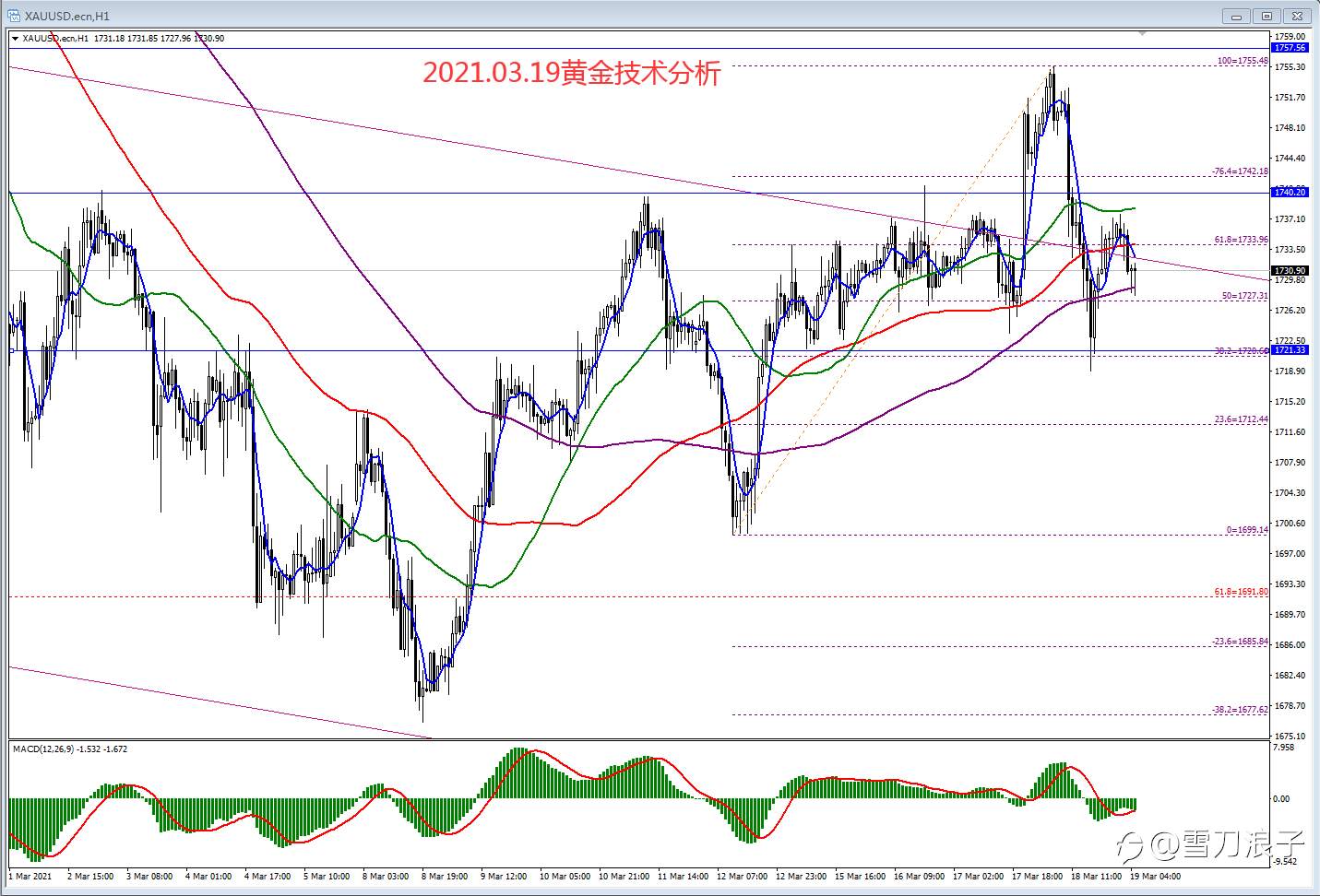 2021.03.19黄金技术分析