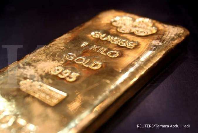 Harga emas spot stabil di US$ 1.731 per ons troi pada tengah hari ini
