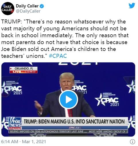 特朗普CPAC演讲的那些瞬间！“从美国第一到美国最后”——特朗普抨击拜登，几乎宣布参加2024年CPAC竞选