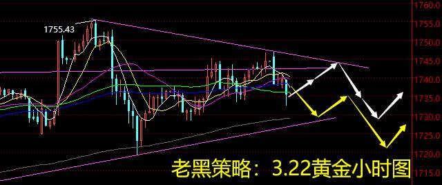 老黑策略：3.22黄金分析策略