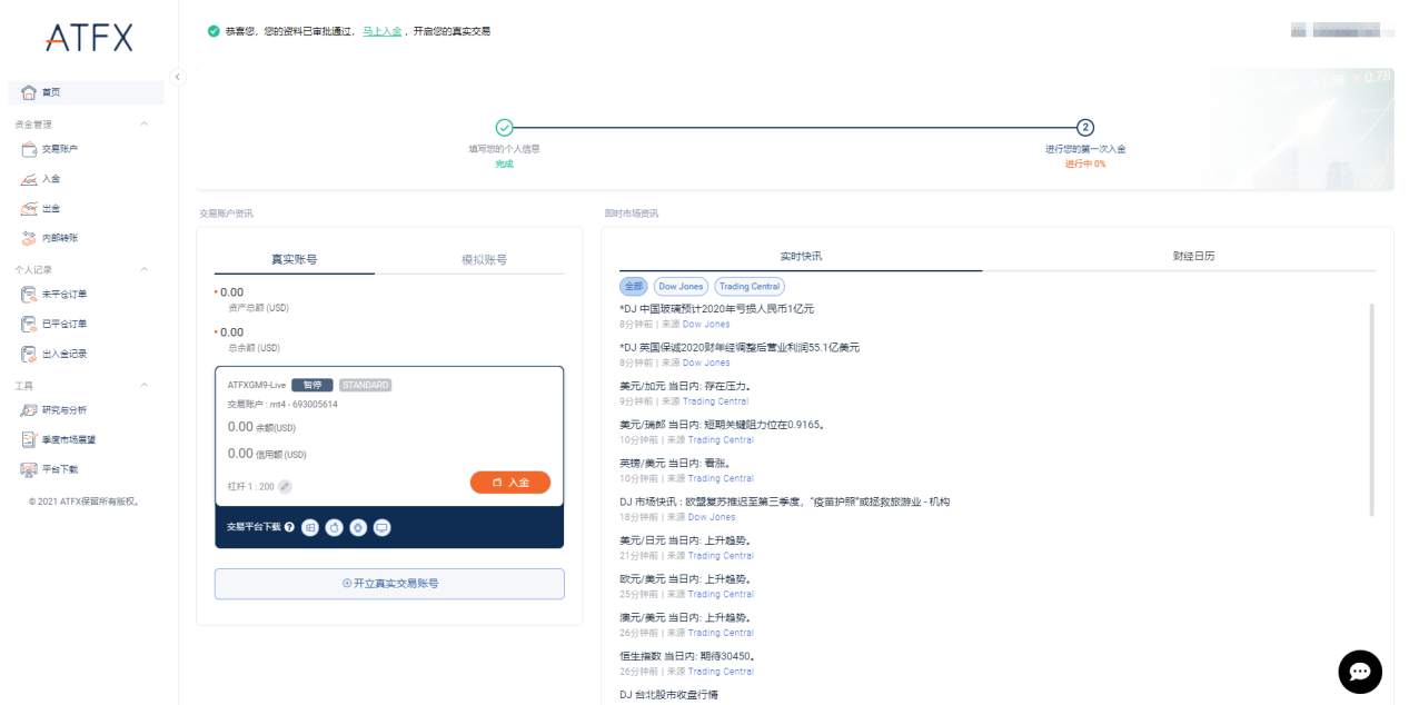 ATFX 会员中心 2.0，用创新科技引领行业前行