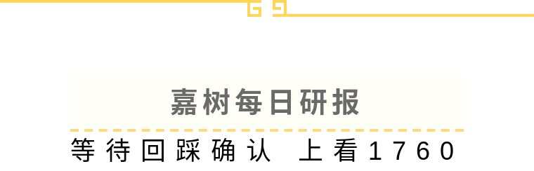嘉树：等待回踩确认，上看1760！