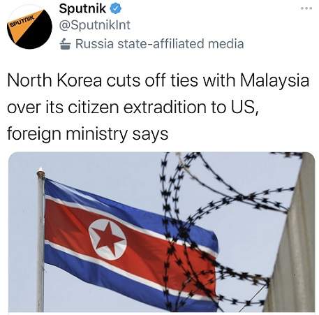 朝鲜最新消息！朝鲜宣布与马来西亚断交 美国是引渡事件的幕后操纵者、将付出代价