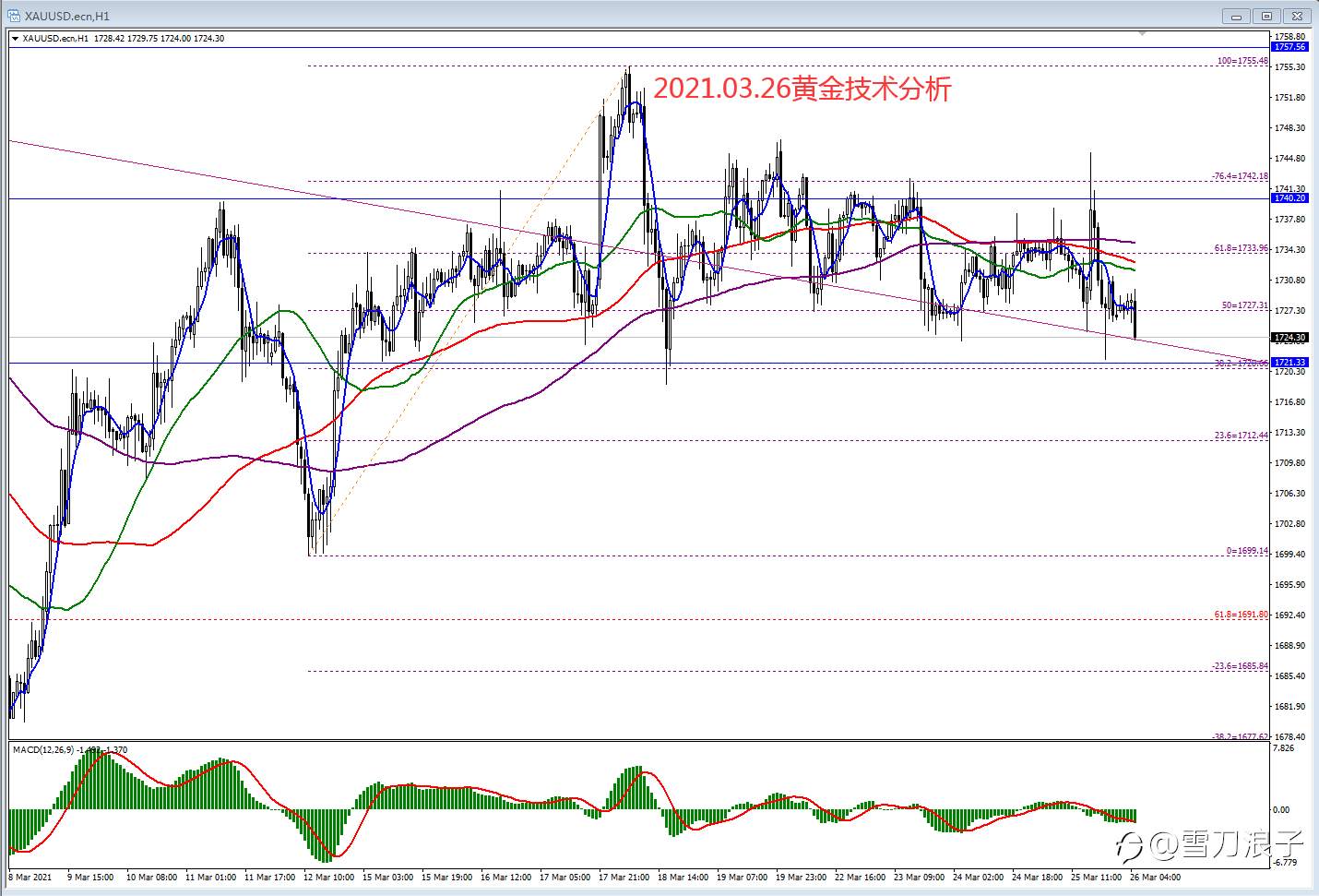 2021.03.26黄金技术分析