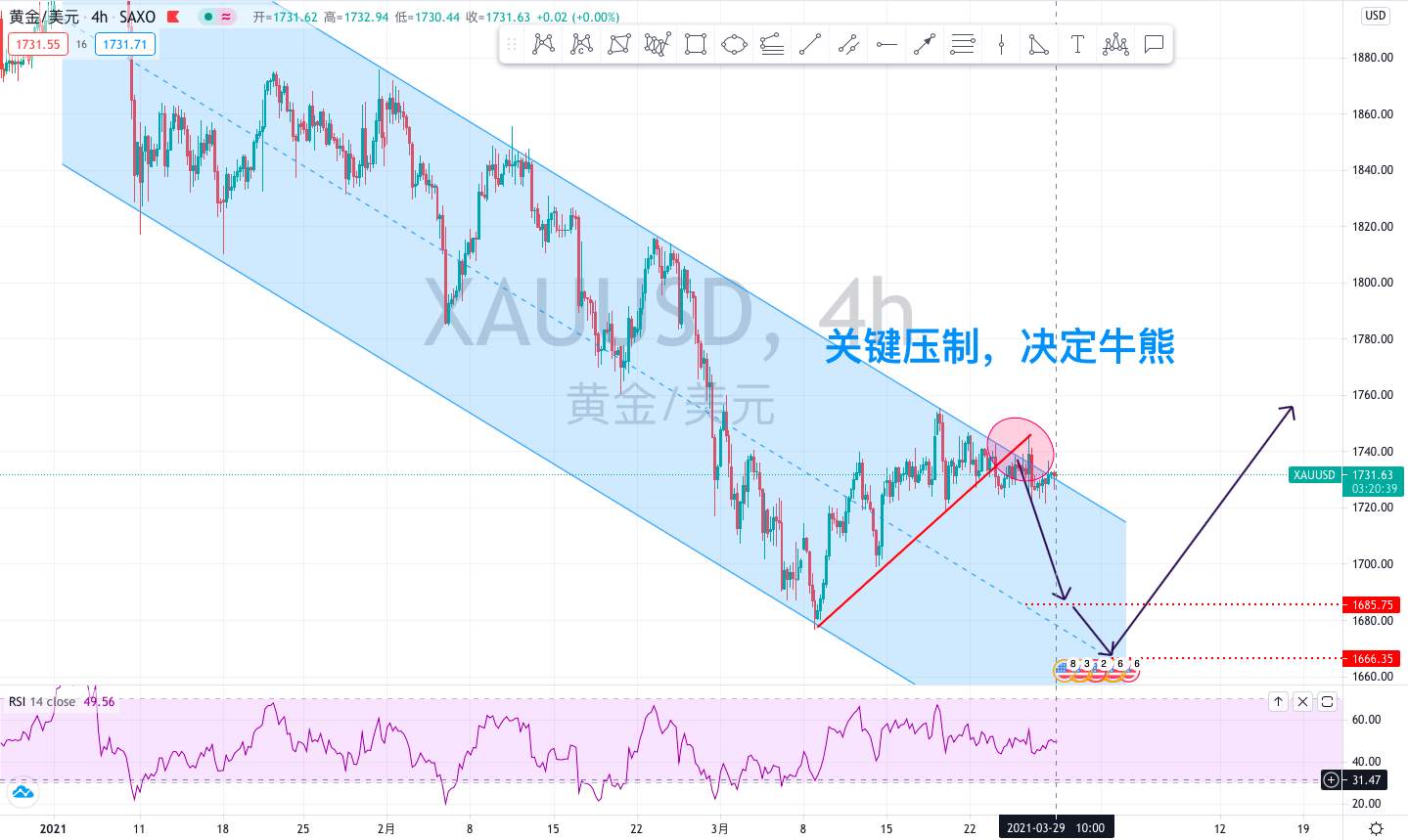 金市大鲤：3.29外汇交易机会思路布局