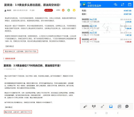 夏黛清：3.10黄金开始反弹上涨？原油高空继续！