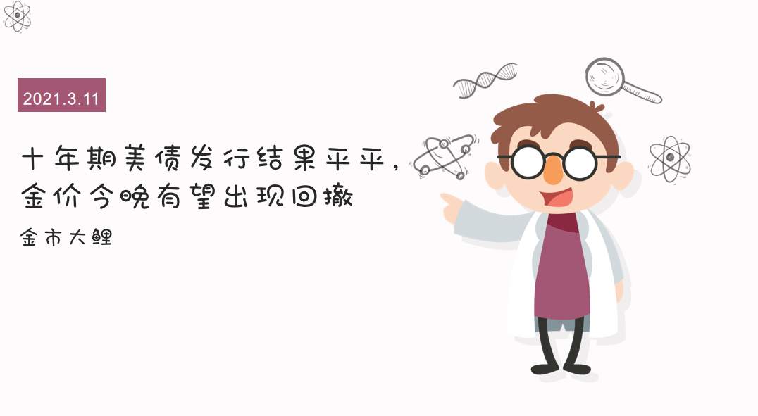 十年期美债发行结果平平，金价今晚有望出现回撤