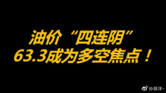 3月18日原油早班车：油价“四连阴”，63.3成为多空焦点！