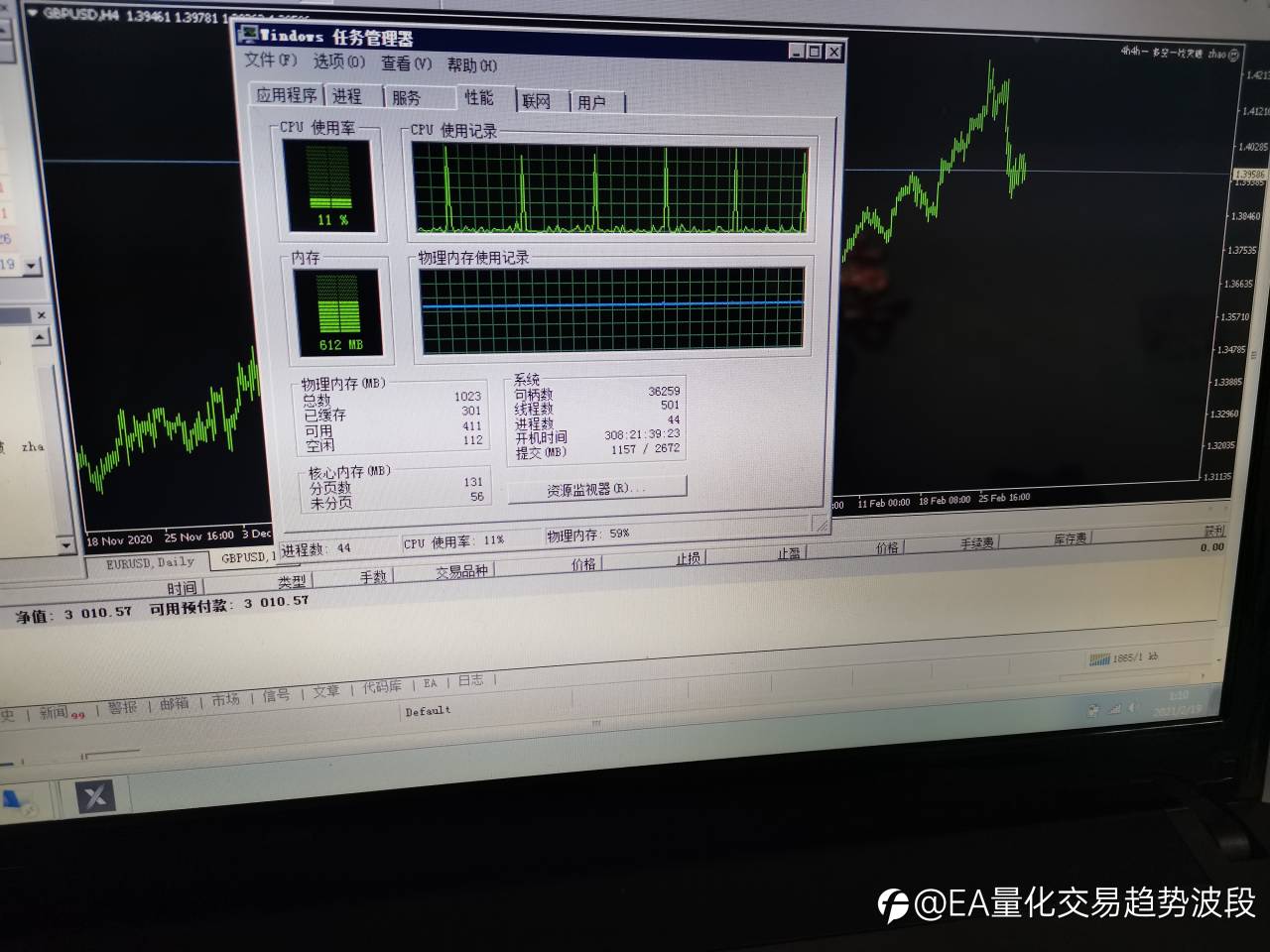 3000美金的账户刚挂到服务器上