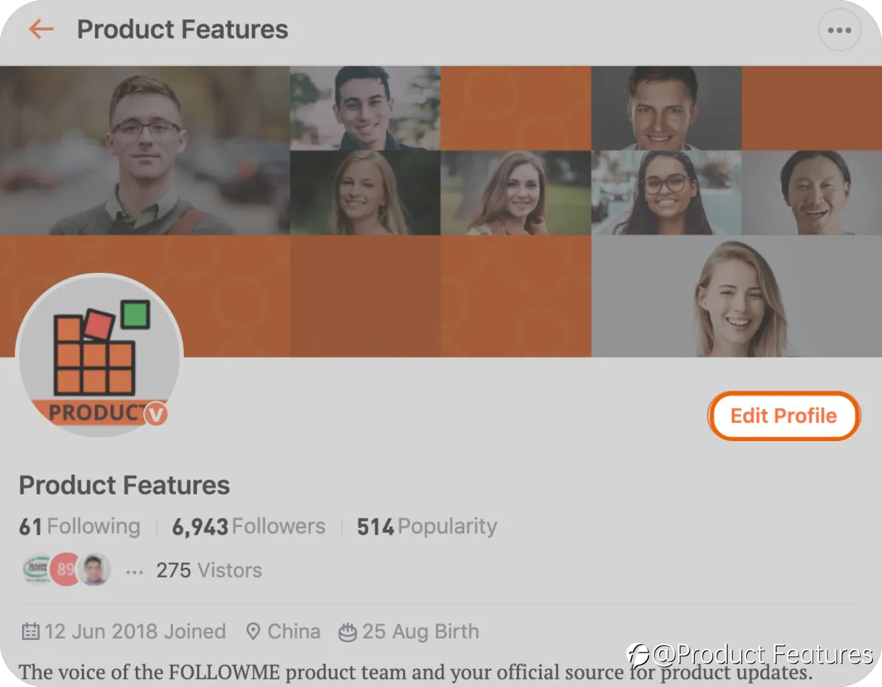Updated Profile Homepage