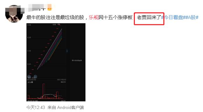 19万股民惊呆，15个涨停！乐视网突然火了！