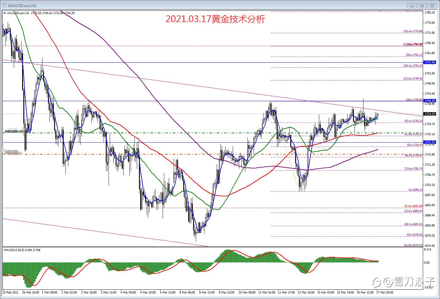 2021.03.17黄金技术分析