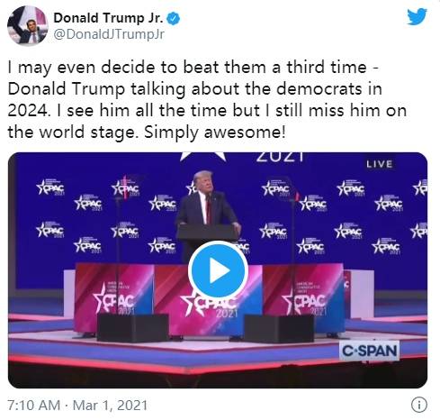 特朗普CPAC演讲的那些瞬间！“从美国第一到美国最后”——特朗普抨击拜登，几乎宣布参加2024年CPAC竞选