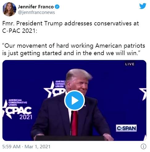 特朗普CPAC演讲的那些瞬间！“从美国第一到美国最后”——特朗普抨击拜登，几乎宣布参加2024年CPAC竞选