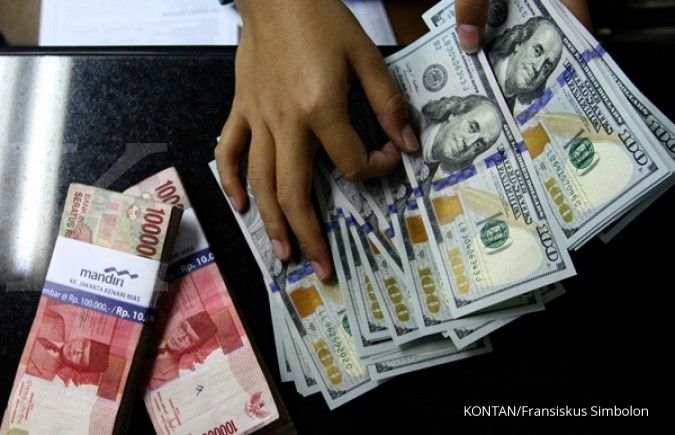 rupiah masih menguat 0,23% ke Rp 14.395 per dolar AS pada tengah hari ini
