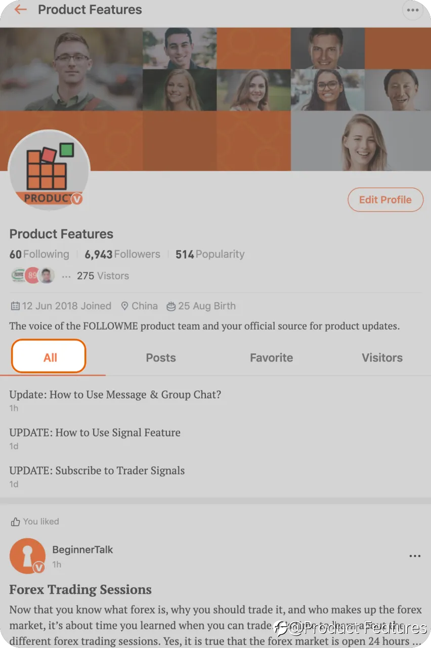 Updated Profile Homepage