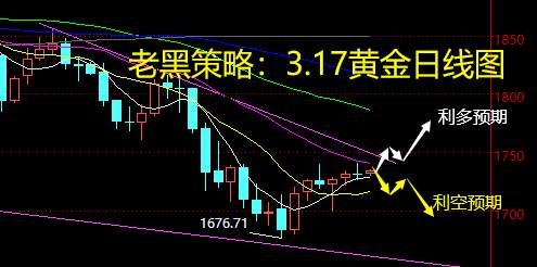 老黑策略：3.17黄金分析策略