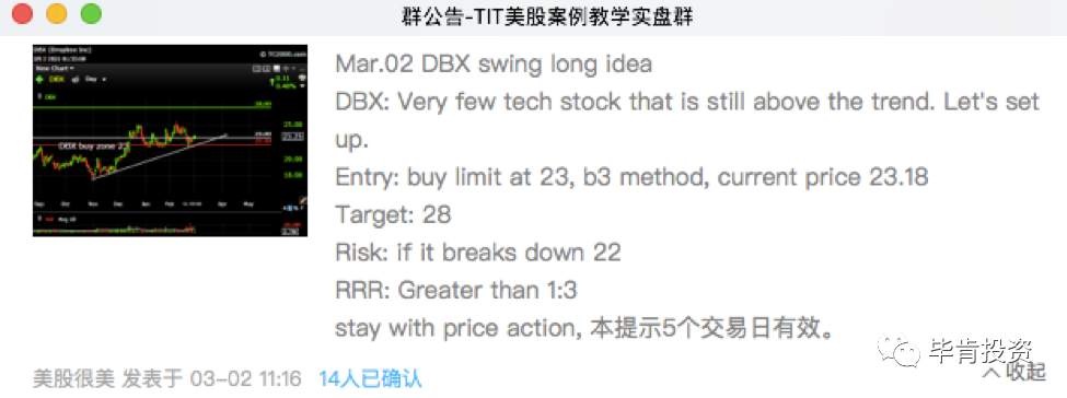 DBX >23%，CCJ >6%，SOXL >12%【Mar.16 毕肯实盘案例集锦】