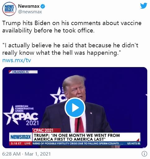 特朗普CPAC演讲的那些瞬间！“从美国第一到美国最后”——特朗普抨击拜登，几乎宣布参加2024年CPAC竞选